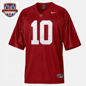 A.J. McCarron Alabama Jersey For Men's College Football #10 Red 258909-203