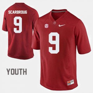 Crimson Youth Bo Scarbrough Alabama Jersey College Football #9 220420-601