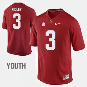 #3 Youth(Kids) Calvin Ridley Alabama Jersey College Football Red 693190-252