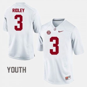 Calvin Ridley Alabama Jersey #3 Kids White College Football 809530-487