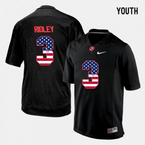 Black US Flag Fashion #3 Youth(Kids) Calvin Ridley Alabama Jersey 449819-425