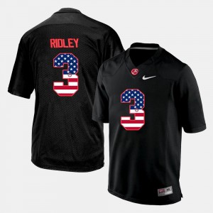 Calvin Ridley Alabama Jersey Black #3 Men US Flag Fashion 307119-806