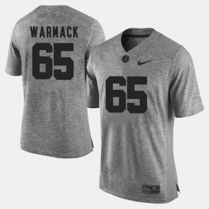 Gridiron Gray Limited Chance Warmack Alabama Jersey Gray #65 For Men's Gridiron Limited 455643-948