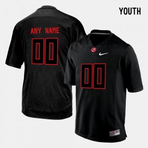 For Kids College Limited Football #00 Alabama Customized Jerseys Black 763423-672
