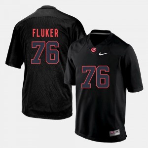 #76 Silhouette College Black D.J. Fluker Alabama Jersey Men 356937-202