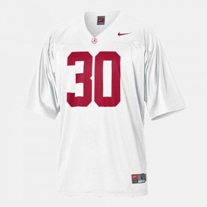 Youth #30 White College Football Dont'a Hightower Alabama Jersey 408208-232