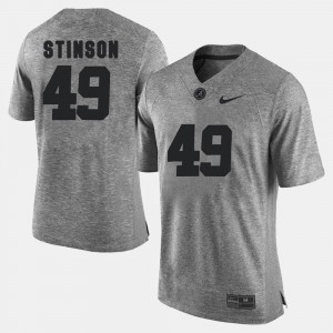 #49 Ed Stinson Alabama Jersey Gridiron Gray Limited Gridiron Limited Mens Gray 612952-425