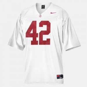 For Kids #42 White College Football Eddie Lacy Alabama Jersey 943700-767