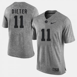 Mens Gridiron Gray Limited #11 Gehrig Dieter Alabama Jersey Gridiron Limited Gray 206048-574