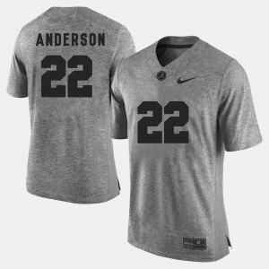 Ryan Anderson Alabama Jersey For Men's Gridiron Limited Gridiron Gray Limited #22 Gray 904031-443