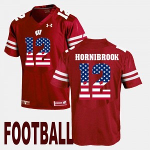 Alex Hornibrook Wisconsin Jersey Maroon US Flag Fashion Men's #12 902326-508