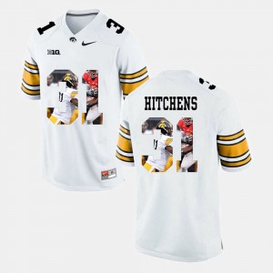 Anthony Hitchens Iowa Jersey #31 For Men's White Pictorial Fashion 112828-346
