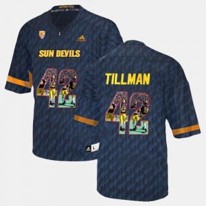 #42 Player Pictorial Black Pat Tillman ASU Jersey Men's 495449-486