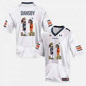 Player Pictorial White For Men Karlos Dansby Auburn Jersey #11 927013-284