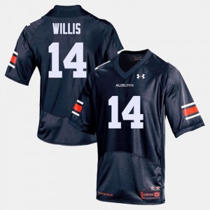 College Football Navy Malik Willis Auburn Jersey #14 For Men's 151908-337