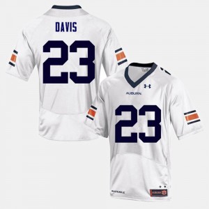 #23 Men's White College Football Ryan Davis Auburn Jersey 600827-959