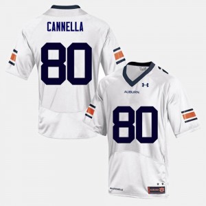 #80 College Football For Men's Sal Cannella Auburn Jersey White 271212-728