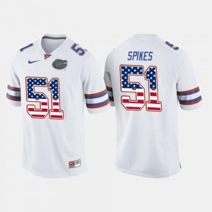 Brandon Spikes Gators Jersey For Men's #51 US Flag Fashion White 736563-391