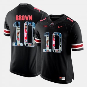 For Men's CaCorey Brown OSU Jersey Pictorial Fashion #10 Black 775393-533