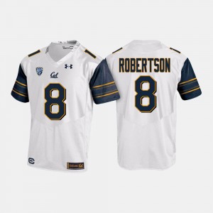 #8 Demetris Robertson Cal Bears Jersey White For Men's College Football 920894-924