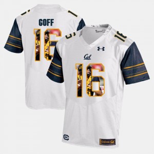Player Pictorial Men's White #16 Jared Goff Cal Bears Jersey 229941-603