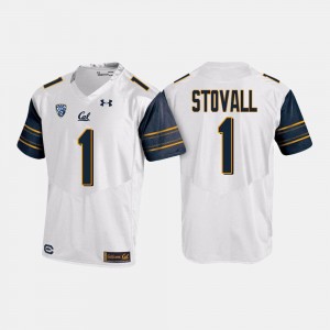 College Football #1 Men Melquise Stovall Cal Bears Jersey White 526242-592