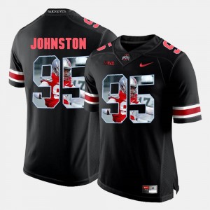 #95 Men's Black Pictorial Fashion Cameron Johnston OSU Jersey 115499-618