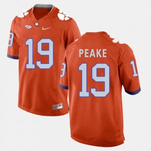 For Men #19 College Football Orange Charone Peake Clemson Jersey 731991-338