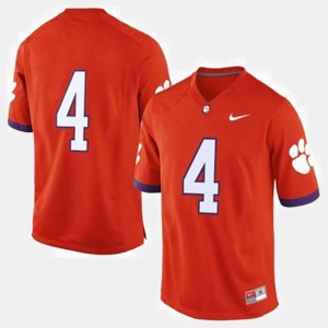 #4 College Football Orange Clemson Jersey For Men's 866726-701
