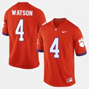 Men's Deshaun Watson Clemson Jersey College Football Orange #4 988296-928