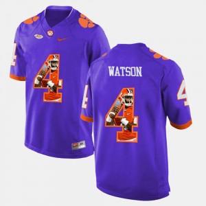 Purple Pictorial Fashion For Men's DeShaun Watson Clemson Jersey #4 993718-539