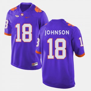 Jadar Johnson Clemson Jersey #18 For Men College Football Purple 139019-339