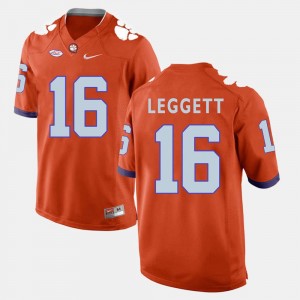 #16 Jordan Leggett Clemson Jersey Orange College Football For Men 577333-932
