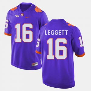 Jordan Leggett Clemson Jersey Men's Purple #16 College Football 551209-912