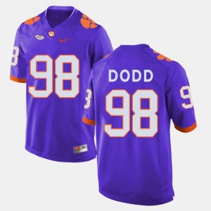 College Football Kevin Dodd Clemson Jersey #98 For Men Purple 999626-972
