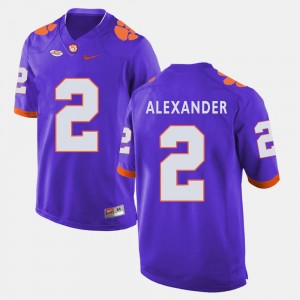 #2 Mackensie Alexander Clemson Jersey For Men Purple College Football 637146-448