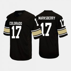 #17 College Football Men's Casey Marksberry Colorado Jersey Black 487798-836