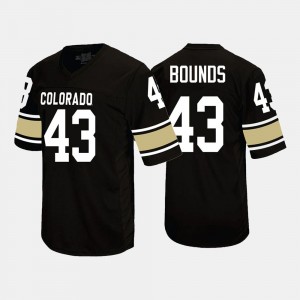 Black College Football Chris Bounds Colorado Jersey For Men's #43 810896-387