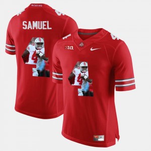 #4 Scarlet For Men's Curtis Samuel OSU Jersey Pictorial Fashion 170409-803
