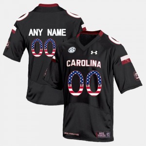 Black US Flag Fashion South Carolina Custom Jerseys #00 For Men's 808682-684