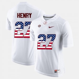 US Flag Fashion White Derrick Henry Alabama Jersey #27 For Men 331361-992