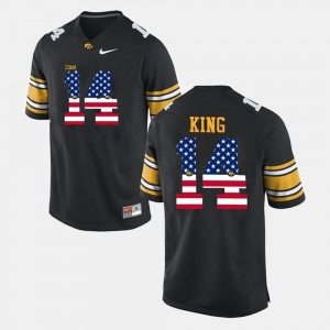 #14 Mens Desmond King Iowa Jersey US Flag Fashion Black 168744-543