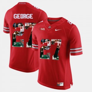 #27 Red Eddie George OSU Jersey Pictorial Fashion For Men's 875957-519