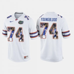 Jack Youngblood Gators Jersey White #74 For Men's College Football 760560-914