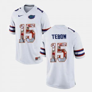 For Men White Tim Tebow Gators Jersey College Football #15 725204-285