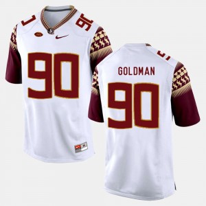 #90 College Football For Men's White Eddie Goldman FSU Jersey 380620-810