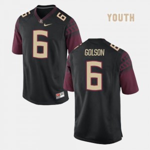 #6 Black College Football For Kids Everett Golson FSU Jersey 151742-807