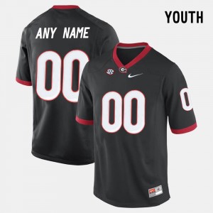 Black #00 Youth(Kids) UGA Custom Jerseys College Limited Football 971270-120