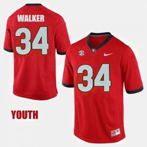 Herschel Walker UGA Jersey Red #34 College Football Youth(Kids) 112444-162