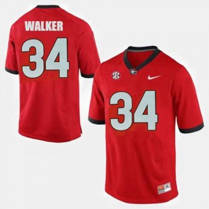 Herschel Walker UGA Jersey Men's Red #34 College Football 954348-790